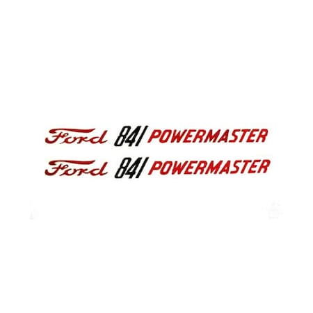 Aftermarket DEC300 841 Powermaster: Mylar Decals Hood Pair Fits Ford 841 MAE30-1515